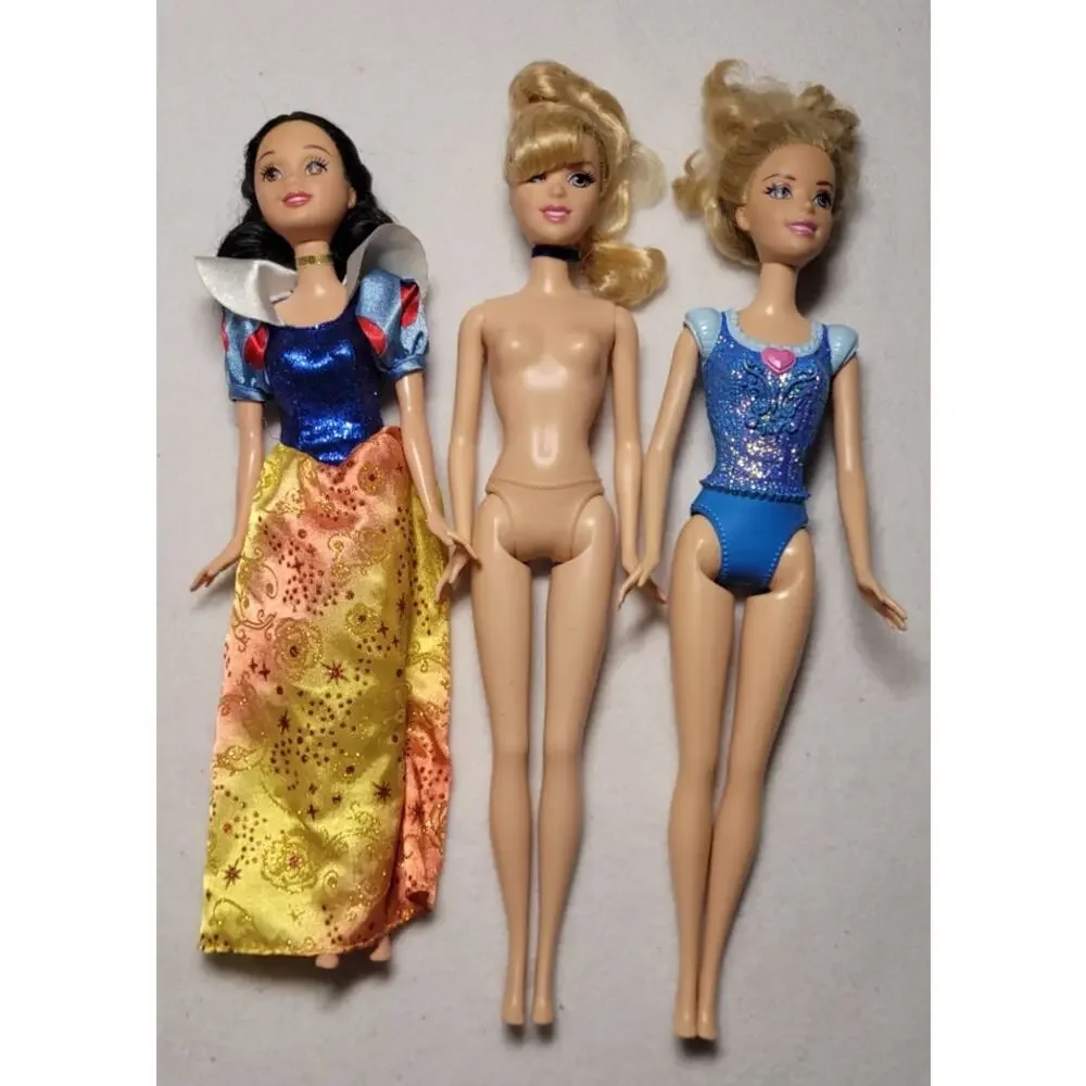 Lot 5 Mattel Disney Dolls & Mermaid Tails Snow White Cinderella Ariel Arista